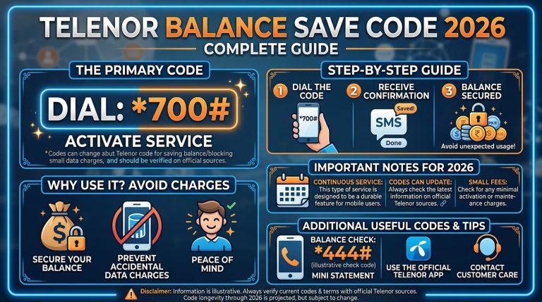Telenor Balance Save Code 2026 – Complete Guide